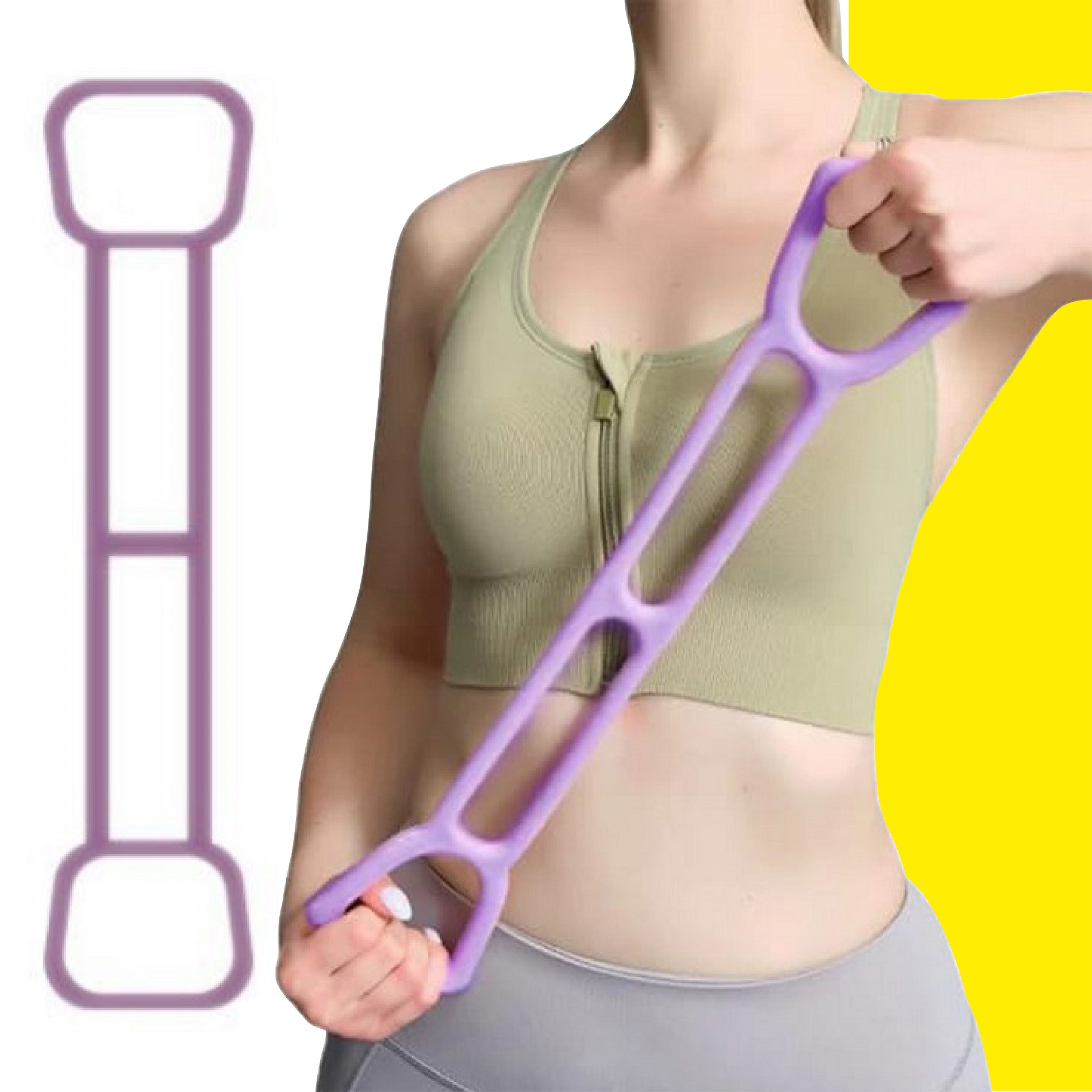 Miniatura 6 de Banda Elástica Femenina Silicona Yoga